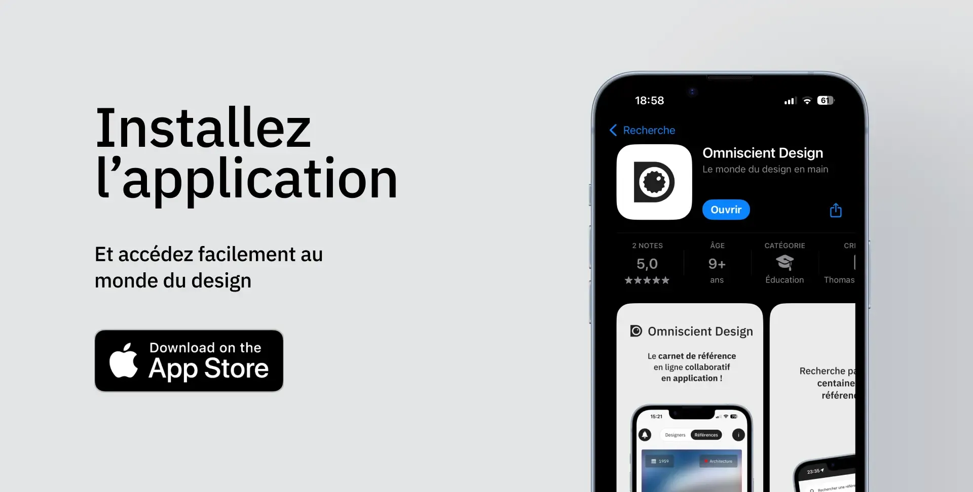 Installez l'application Omniscient Design !